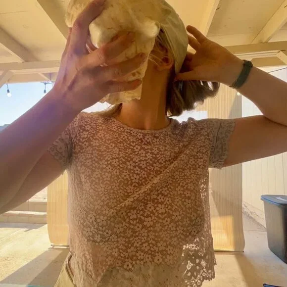 Pink Victoria’s Secret Lace Crop Top - Picture 1 of 3